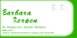 barbara kerpen business card